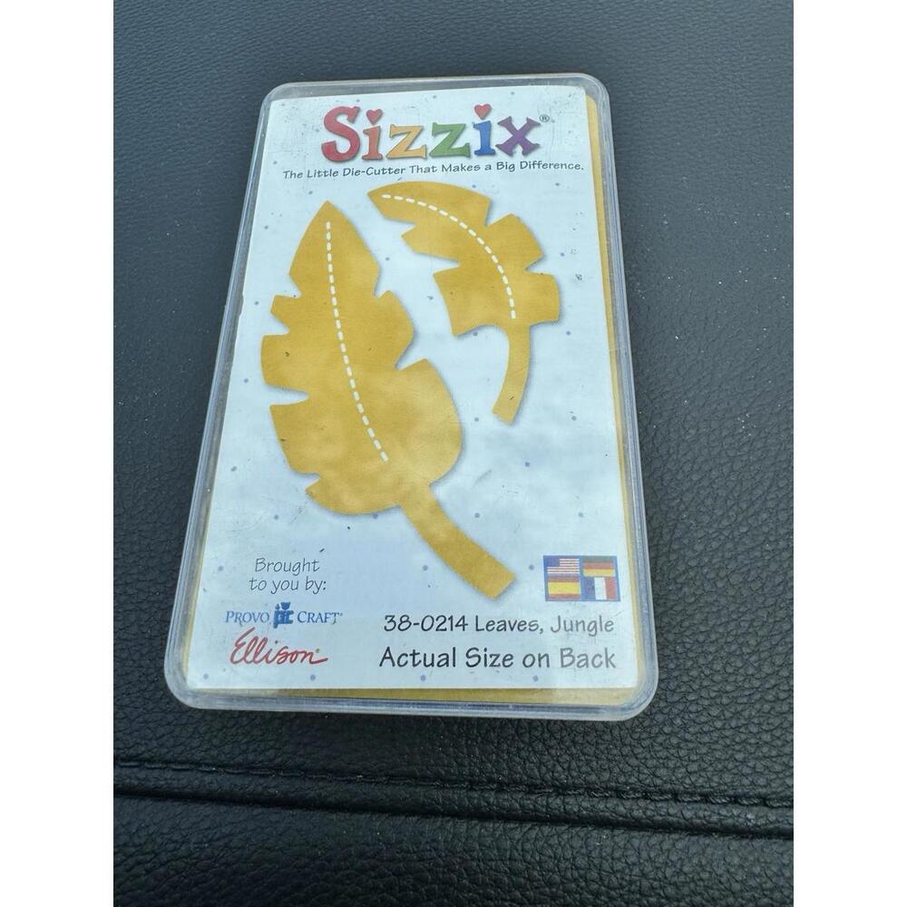 Sizzix Original Yellow  Lot- Picket Fence Jungle Leaves Lead Stem Splats B3 - Picture 3 of 6